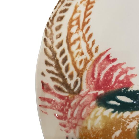 Vietri Fauna Pheasant Ceramic Salad Plates 9in Set of 4 Limited Edition New - Picture 12 of 14